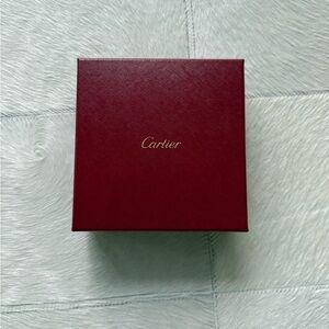 Cartier Burgundy Box with Gold Logo